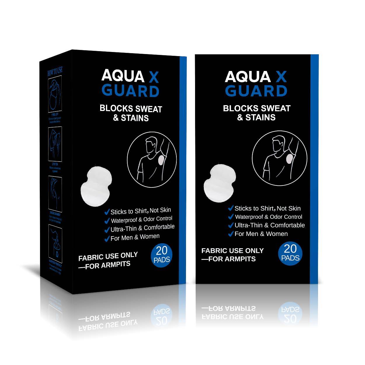 Aqua X Guard Bundle:  Underarm Pads for Sweat Protection